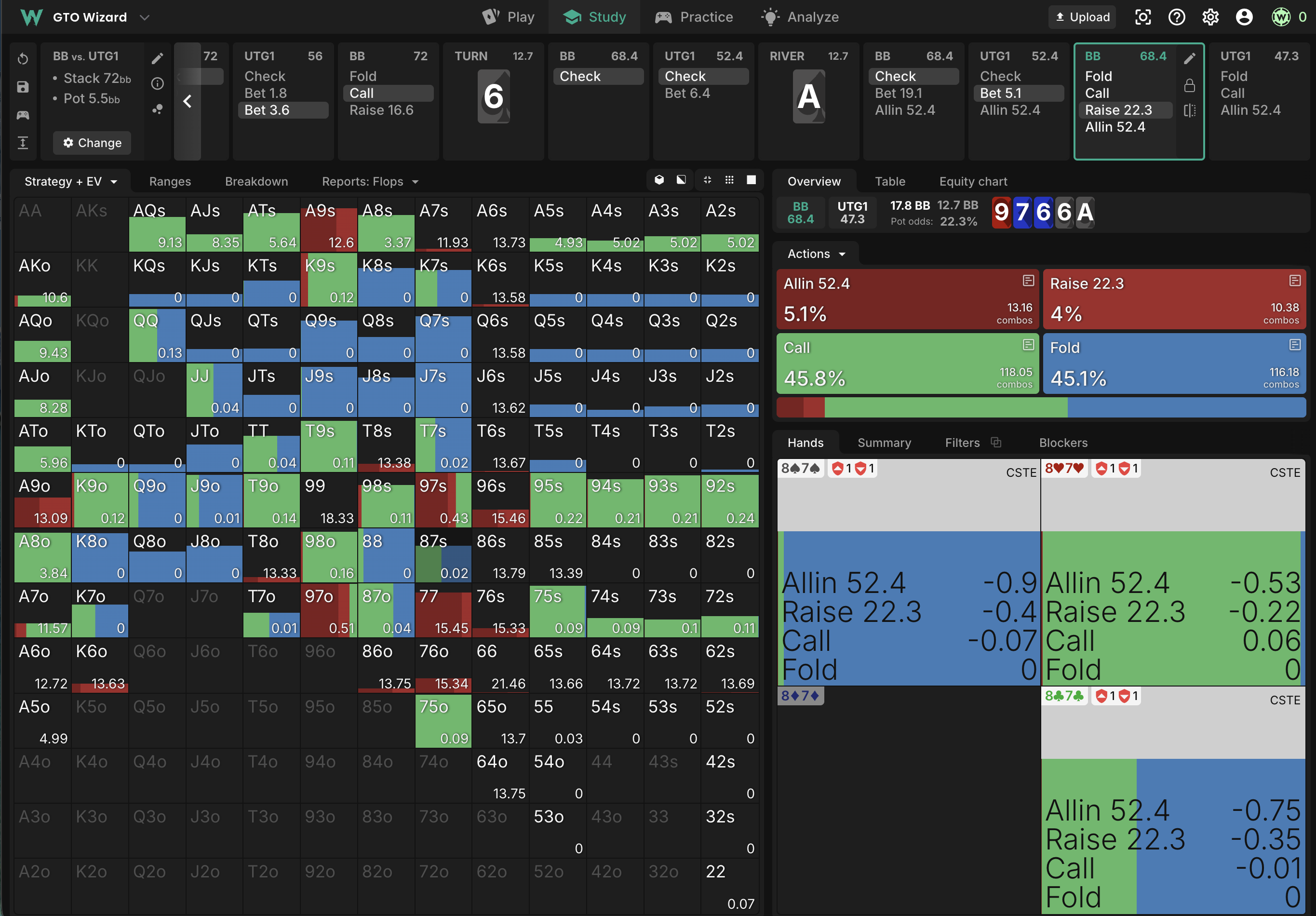 Solver River BB raise